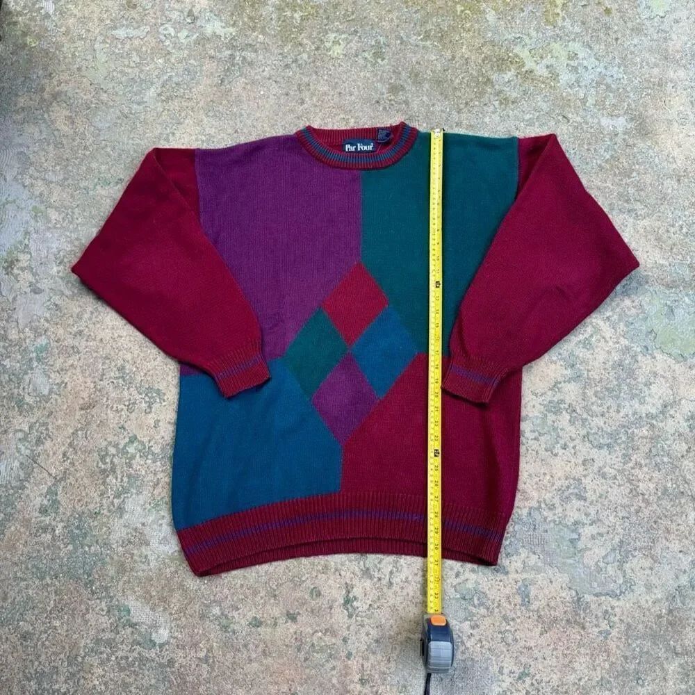 90’s Par Four Diamond Color Block Vintage Sweater
